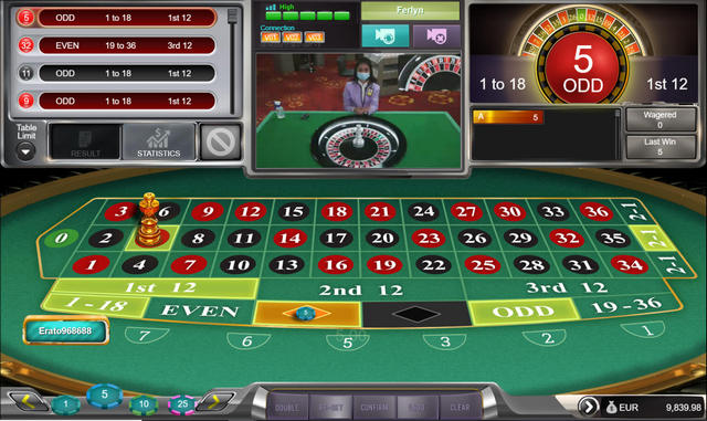  SBOTOP Live Casino Roulette Table